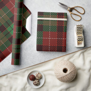 Classic   Red and Green   Buffalo Plaid Christmas  Wrapping Paper