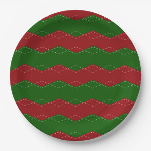 Classic red and green Christmas   Paper Plate