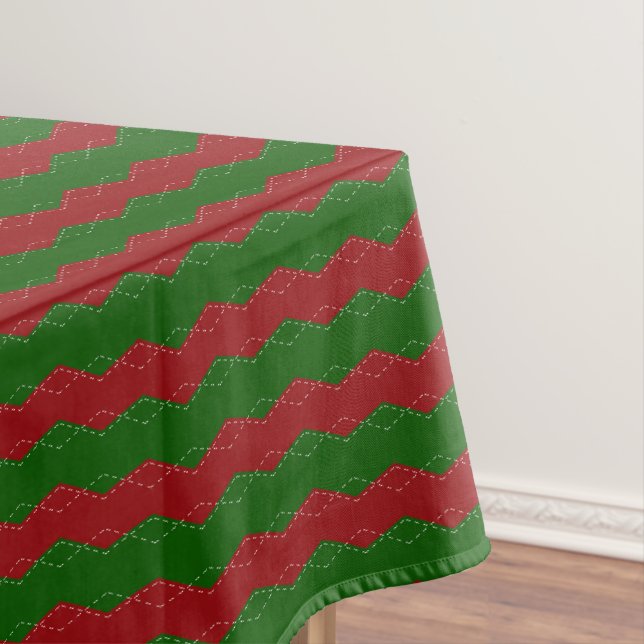 Classic red and green Christmas  Tablecloth (In Situ)