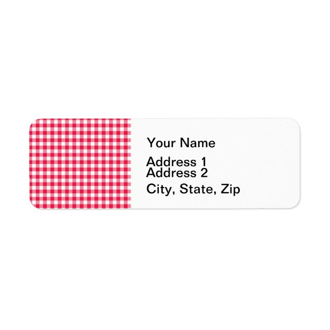 Classic Red and White Gingham Pattern Rustic (Front)