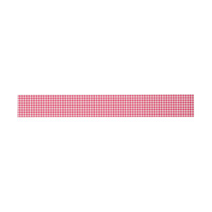 Classic Red and White Gingham Pattern Rustic Invitation Belly Band