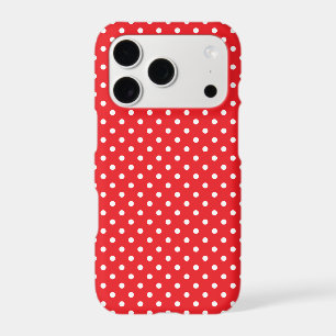 Classic Red and White Tiny Polka Dot Pattern