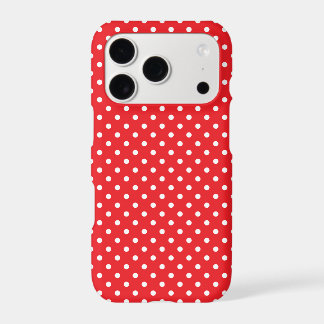 Classic Red and White Tiny Polka Dot Pattern
