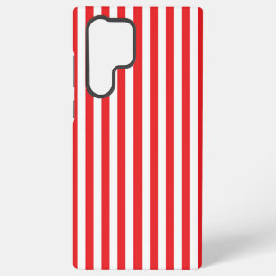Classic Red and White Vertical Stripes Pattern Samsung Galaxy Case