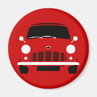 Classic Red Austin Mini Van