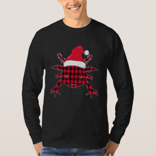 Classic Red & Black Christmas Buffalo Plaid Axolot T-Shirt
