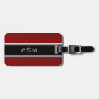 Classic Red Black Grey Luggage Tag