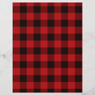 Classic red black plaid pattern