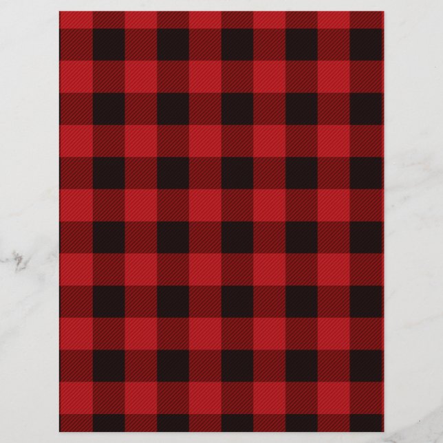 Classic red black plaid pattern  (Front)