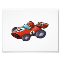 Classic red car cartoon for kids