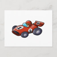 Classic red car cartoon for kids