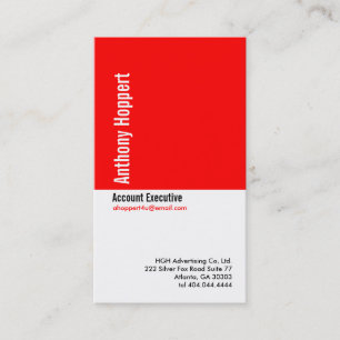 Classic Red Divider Business Card 2
