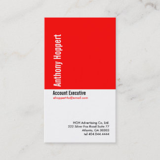 Classic Red Divider Business Card 2