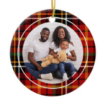 Classic Red Flannel Christmas Plaid Family Photo