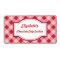 Classic Red Gingham Kitchen Labels