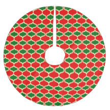 Classic Red Green and Faux Gold Ogee Pattern