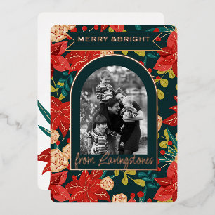 Classic Red & Green Floral Christmas