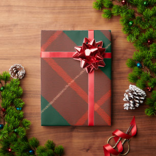 Classic Red & Green Plaid Tartan Christmas Wrapping Paper