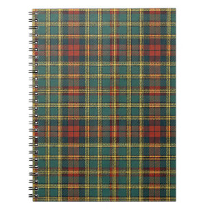 Classic Red & Green Scottish Tartan Plaid Pattern Notebook