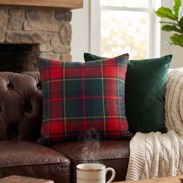 Classic Red Green Tartan Plaid Cushion (Creator Uploaded)