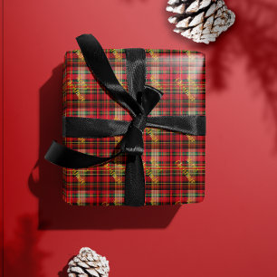 Classic Red & Green Tartan Plaid Merry Christmas  Wrapping Paper