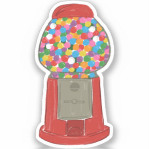Classic Red Gumball Machine Candy Bubble Gum