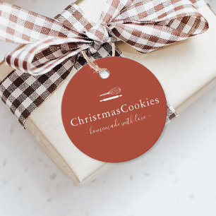 Classic Red Holiday Handmade Baking Gift Favour Tags