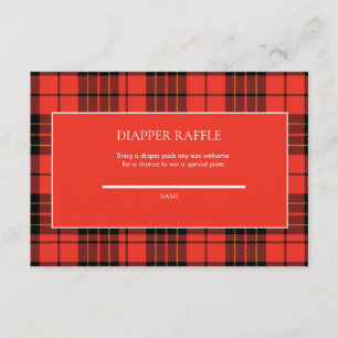 Classic Red  Inspired Baby Shower Enclosure Card