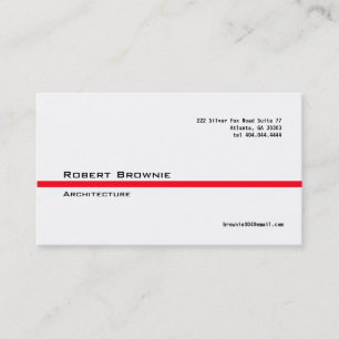 Classic Red Line Business Card