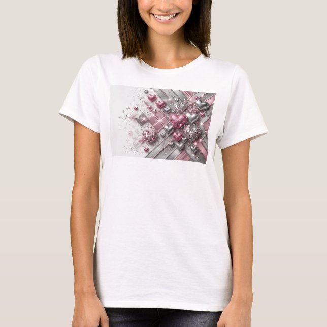 Classic Red LOVE SPARKLES Slogan Tee (Front)