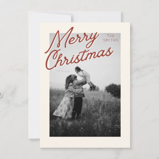 Classic Red Merry Christmas Photo Card