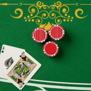 Classic Red Metalic Cream Veil Composite Poker Chips