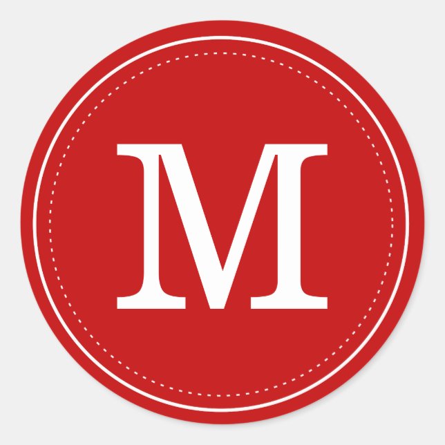 Classic Red Monogram Envelope Seal (Front)