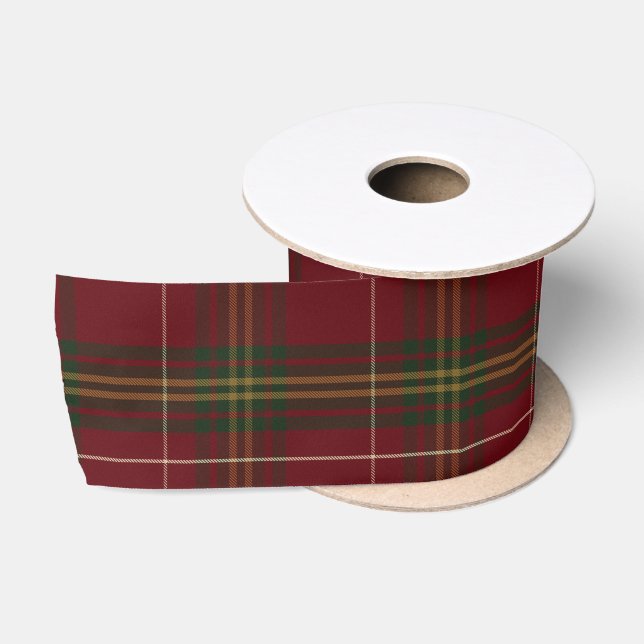 Classic Red Plaid Christmas Satin Ribbon (Spool)