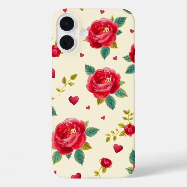 Classic Red Roses iPhone Case (Back)