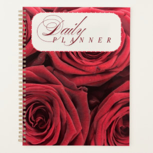 Classic Red Roses Luxury Daily Planner
