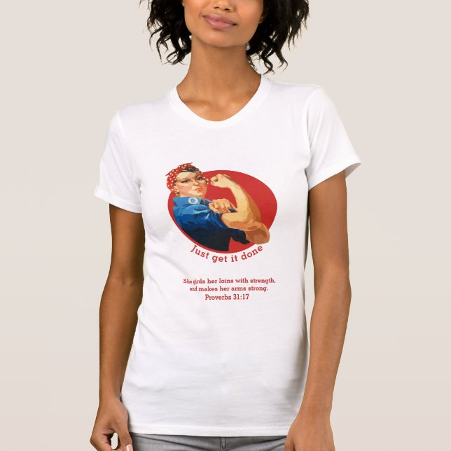 Classic Red ROSIE THE RIVETER T-Shirt (Front)