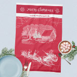 Classic Red Santa Claus Christmas Tea Towel<br><div class="desc">Brighten your kitchen with holiday spirit using this red Christmas kitchen towel featuring a jolly Santa Claus 🎅🏻 design. Perfect for adding festive cheer to your kitchen, this modern and stylish towel is ideal for holiday cooking, baking, or gifting to loved ones. Whether for yourself or as a holiday gift,...</div>
