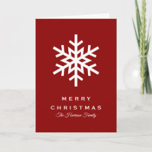Classic Red Snowflake Christmas Photo