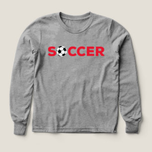 Classic Red Soccer Typography Bold Sports Fan Grap