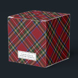 Classic Red Tartan Holiday Favour Box<br><div class="desc">This gift box,  adorned with a classic red tartan pattern,  is perfect for adding a touch of festive elegance to any handmade present. A tasteful label on the front proudly declares "Handmade with love by” with your name. This box is ideal for handmade holiday gifts.</div>