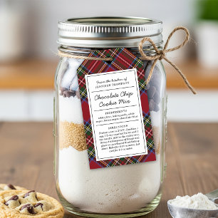 Classic Red Tartan Homemade Food Gift Tags