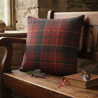 Classic Red Tartan Plaid - Cozy Rustic Charm Cushion