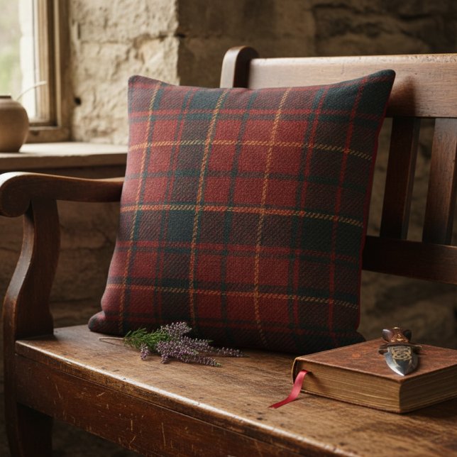 Classic Red Tartan Plaid - Cozy Rustic Charm Cushion (Creator Uploaded)