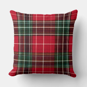 Classic Red Tartan Plaid Throw Pillow 