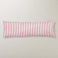 Classic Red Ticking Tape Stripe Body Pillow