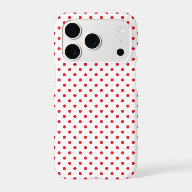 Classic Red Tiny Polka Dot Pattern (Back)