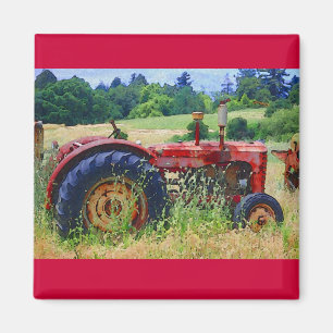 Classic Red Tractor Magnet