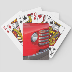 Classic Red Truck Headlight  Playing Cards