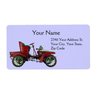 CLASSIC /RED VINTAGE CAR Automotive Blue